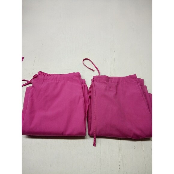 Set Of 2 Cherokee Workwear Scrub Bottoms Scrub Pants Pink Size Small Elastic - Picture 1 of 7
